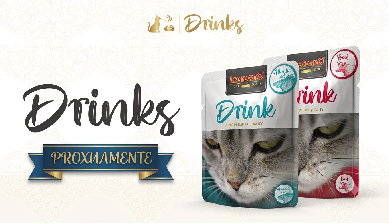 Leonardo Drinks, comida húmeda para gatos súper hidratante